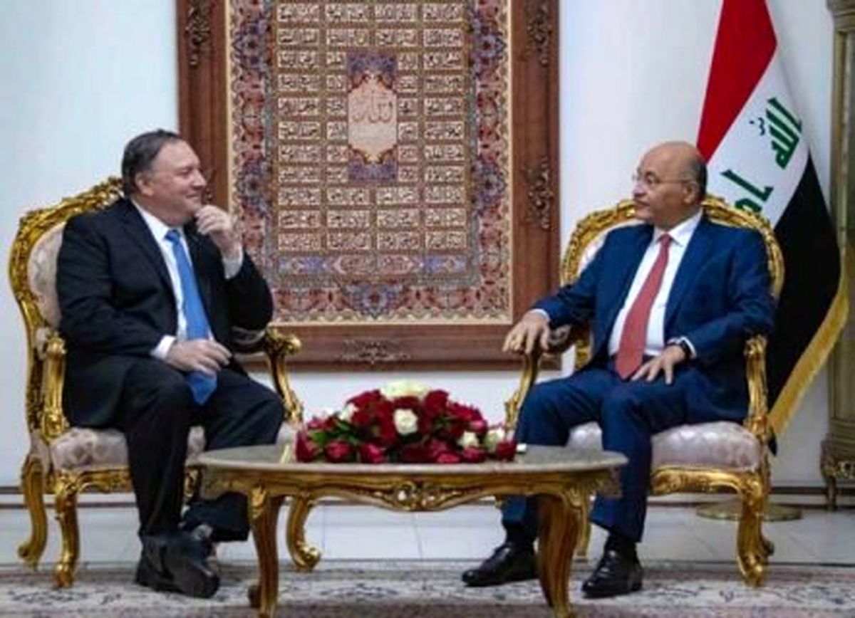 تماس تلفنی پامپئو و برهم صالح و احترام به تصمیم ملی مستقل عراق