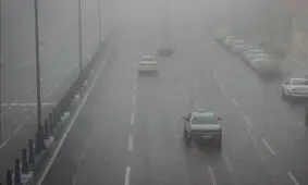 مه گرفتگی و کاهش دید در محور فیروزکوه