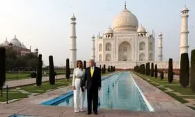 شستشوی قبور تاج‌محل پس از ۳۰۰ سال و همزمان با ورود ترامپ به هند