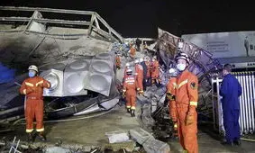 چهار کشته در حادثه فروریختن محل قرنطینه بیماران کرونایی