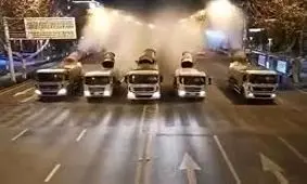 تصاویر ضد عفونی کردن خیابان ها در شهر ووهان چین