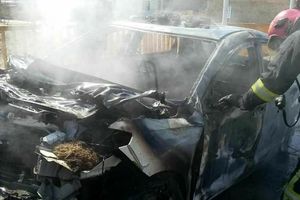 نجات 4 نفر از آتش‌سوزی خودروی« ام وی ام »