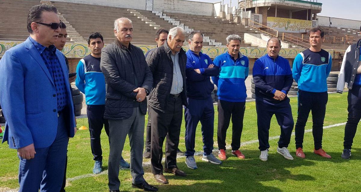 حضور مالک تبریزی در تمرینات ماشین سازی