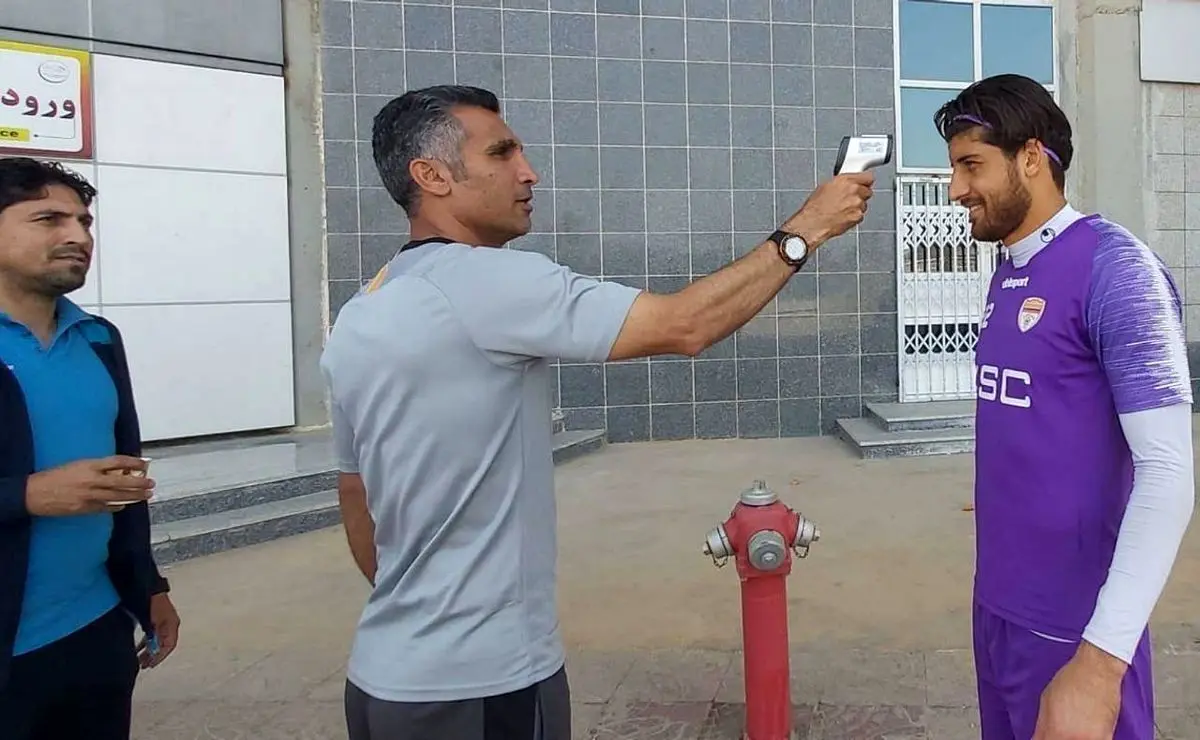 تست کرونای فولادی ها توسط هاشمی نسب + عکس