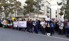 تجمع دانشجویان و طلاب در حمایت از مسلمانان مقابل سفارت هند /عکس