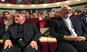 محمدجواد ظریف و همسرش در اختتامیه جشنواره جهانی فیلم/ عکس