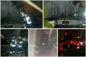 مهار آتش‌سوزی خانه ویلایی در رشت توسط ۳۵ آتش‌نشان