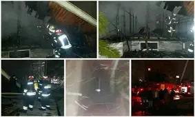 مهار آتش‌سوزی خانه ویلایی در رشت توسط ۳۵ آتش‌نشان