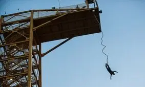 فیلم / مرگ دختر جوان بر اثر پرش با بانجی جامپینگ!