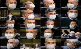 تصاویری جالب از وزرا با ماسک / سایه کرونا بر کابینه روحانی