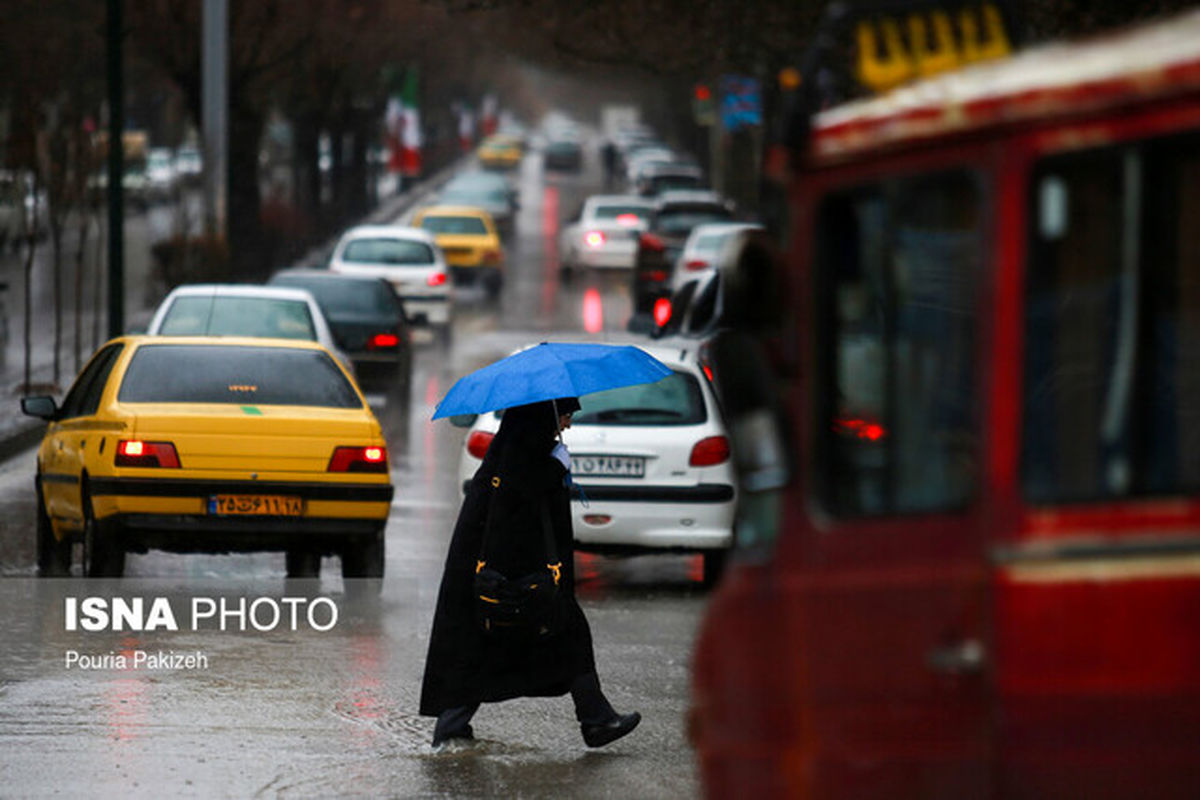 بارش باران در اغلب استانهای کشور