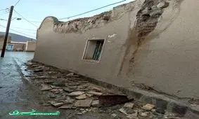 خسارت به منزل مسکونی روستای شوراب بخش مرکزی بیرجند