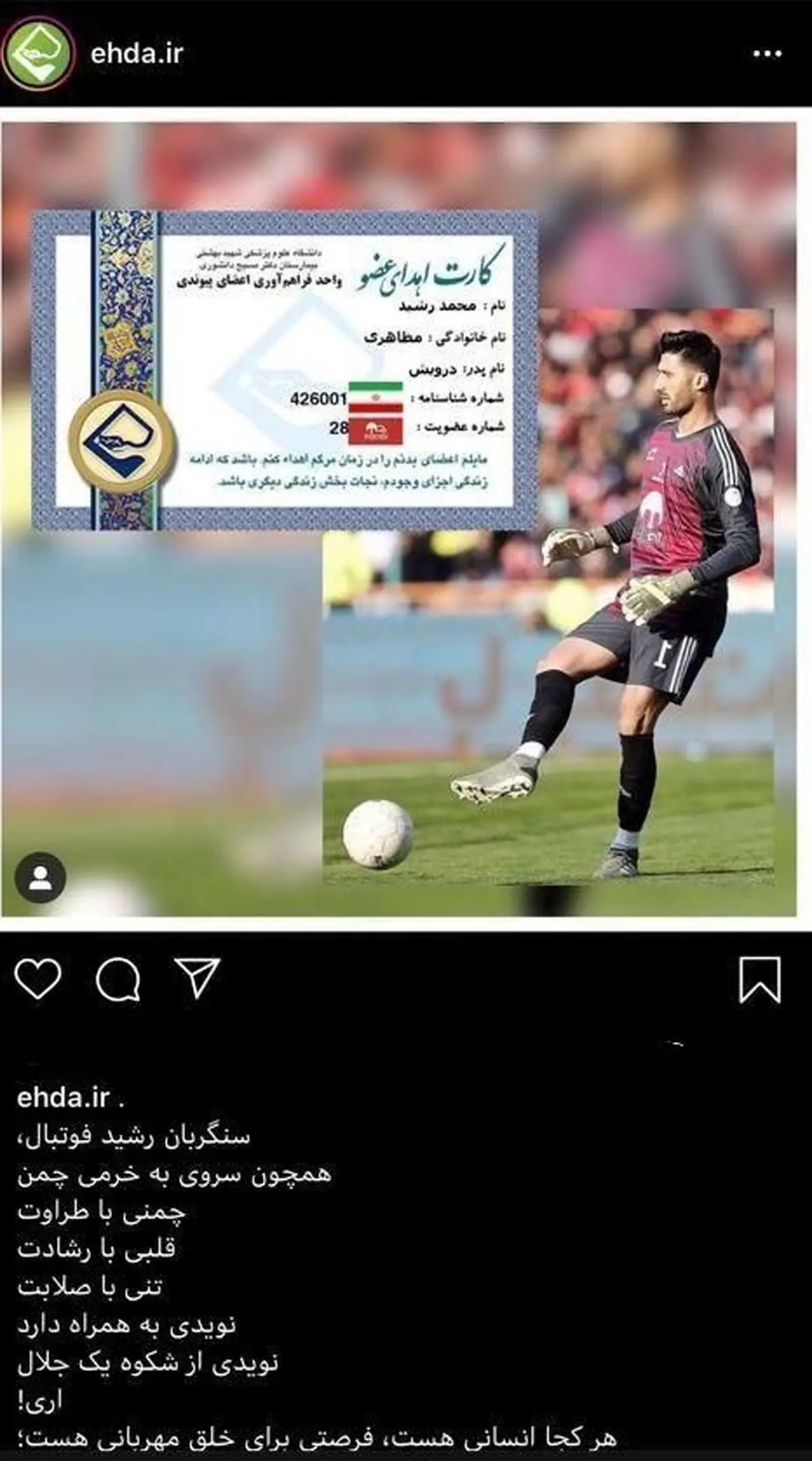 دروازه‌بان تیم ملی هم به چالشِ زیبا پیوست