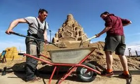 جشنواره بین‌المللی مجسمه‌های شنی در مسکو + عکس