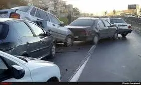 5 مصدوم در تصادف زنجیره ای چناران