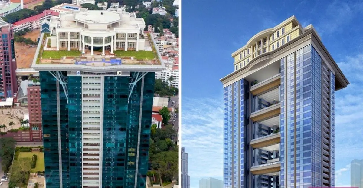 ساخت خانه‌ای شبیه کاخ سفید روی پشت‌بام