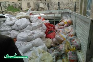 توزیع بسته های مایحتاج نیازمندان در روستای سعیدآباد زنجان + تصویر