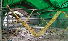 سقف بازار امین السلطان تهران برای دومین بار فروریخت