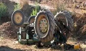 واژگونی تراکتور جان مرد 73 ساله را گرفت