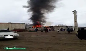 آتش گرفتن تراکتور در مغان اردبیل