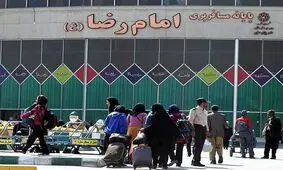 کاهش 94 درصدی ورودی و خروجی مسافر پایانه امام رضا(ع) در فروردین‌ماه