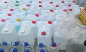 کشف12هزار محلول ضدعفونی کننده در نرماشیر