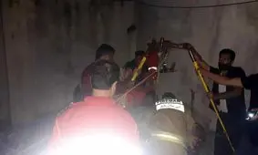 نجات مرد ۲۷ ساله از چاه ۲۰ متری