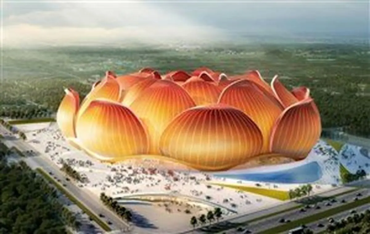 ورزشگاه زیبای چینی‌ها برای جام جهانی/عکس