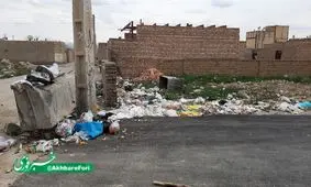 جمع شدن زباله و عدم رسیدگی شهرداری به شهرک آناخاتون تبریز + تصویر