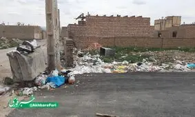 جمع شدن زباله و عدم رسیدگی شهرداری به شهرک آناخاتون تبریز + تصویر