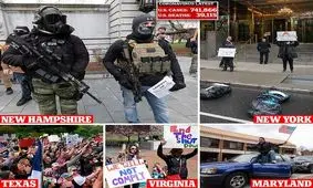 اعتراضات ضد قرنطینه در آمریکا / عکس