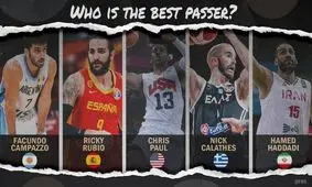 حامد حدادی در میان ۵ پاسور برتر جهان از نگاه FIBA