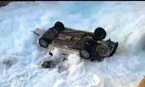 سقوط مرگبار خودرو در کانال آب در اهواز