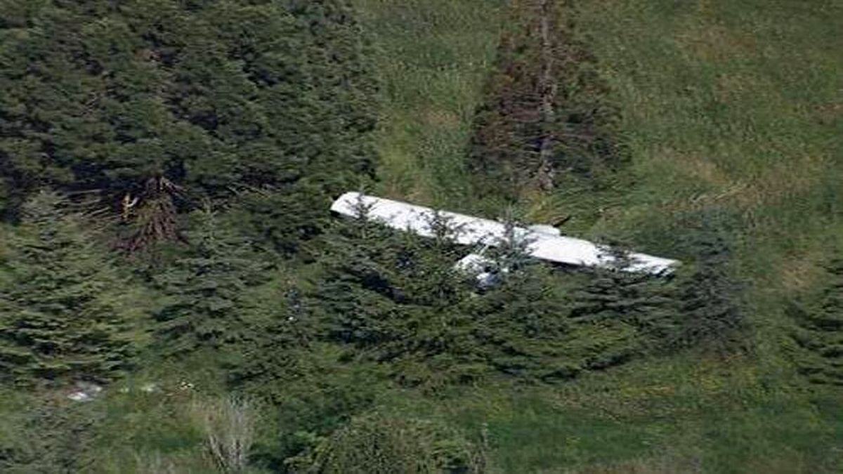 نخستین تصاویر از هواپیمای سقوط کرده پلیس که دو خلبانش به شهادت رسیدند