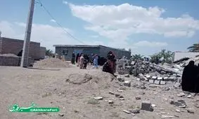 آتش سوزی در روستای ریگ آباد شهرستان قلعه گنج + تصویر