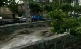 فیلم/اینجا رودخانه نیست تهران است/ بارش عجیب باران