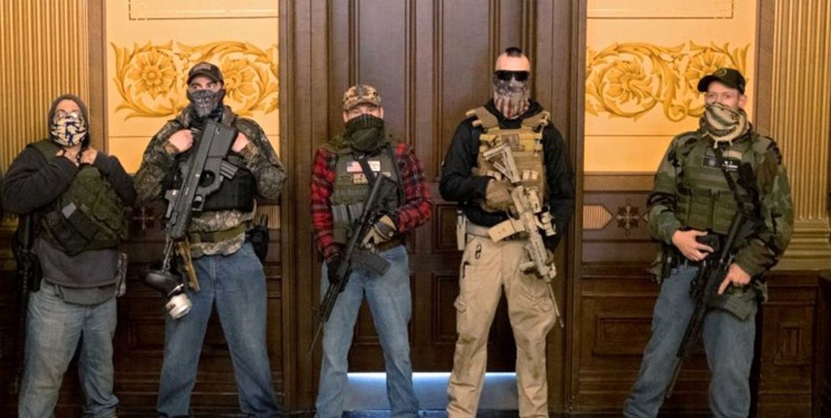 یورش معترضان مسلح به ساختمان ایالتی کنگره آمریکا در میشیگان + عکس و فیلم