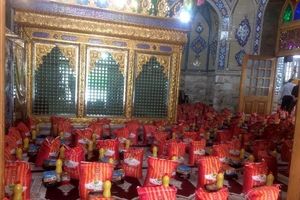 توزیع۵۰۰ بسته مواد غذایی توسط آستان مقدس امامزاده محمد در کرج+تصاویر
