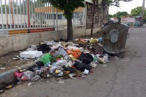 وضعیت عجیب تلمبار شدن زباله‌ها در میاندوآب