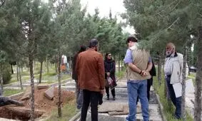 پیکر نجف دریابندری زیر باران آرام گرفت