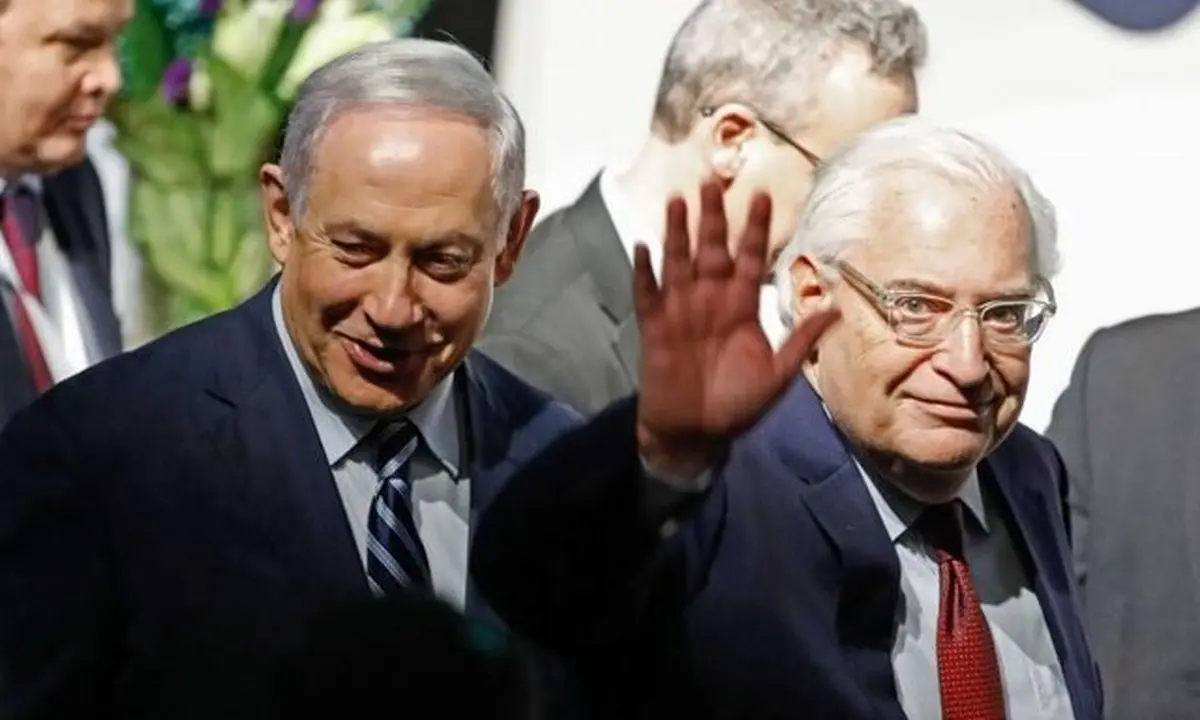 درخواست فریدمن از رژیم صهیونیستی برای تسریع در اجرای پرونده الحاق کرانه باختری