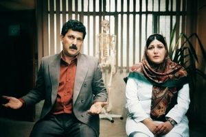 گریم متفاوت باران کوثری و امیرحسین رستمی در فیلمی کمدی / عکس