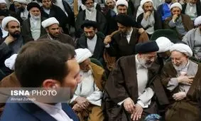 آيت الله محمد يزدي در جمع حاميان رييسي + عكس