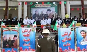 فیلم| ادای احترام ارتش به مدافعان سلامت بیمارستان مسیح دانشوری