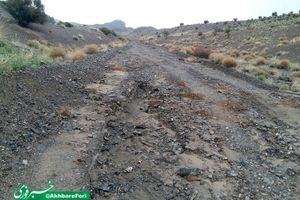 راه روستای خواجگی به هویگان شهرستان خوسف خراب است+ تصویر