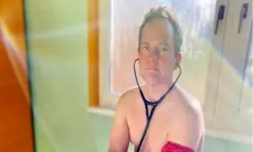 اعتراض برهنه پزشکان آلمانی به کمبود تجهیزات محافظتی