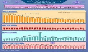 اینفوگرافیک / روند شیوع کرونا در ایران در یک ماه اخیر