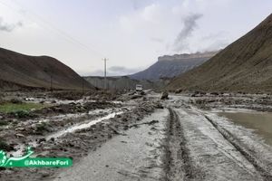 خراب بودن جاده روستای قره تکان کلات نادری + تصویر