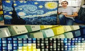 تبدیل کیبورد‌های قدیمی به آثار هنری