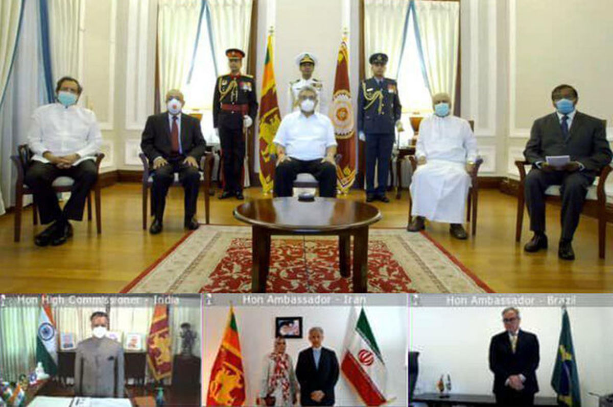 تقدیم استوارنامه سفیر جدید ایران در سریلانکا به صورت آنلاین